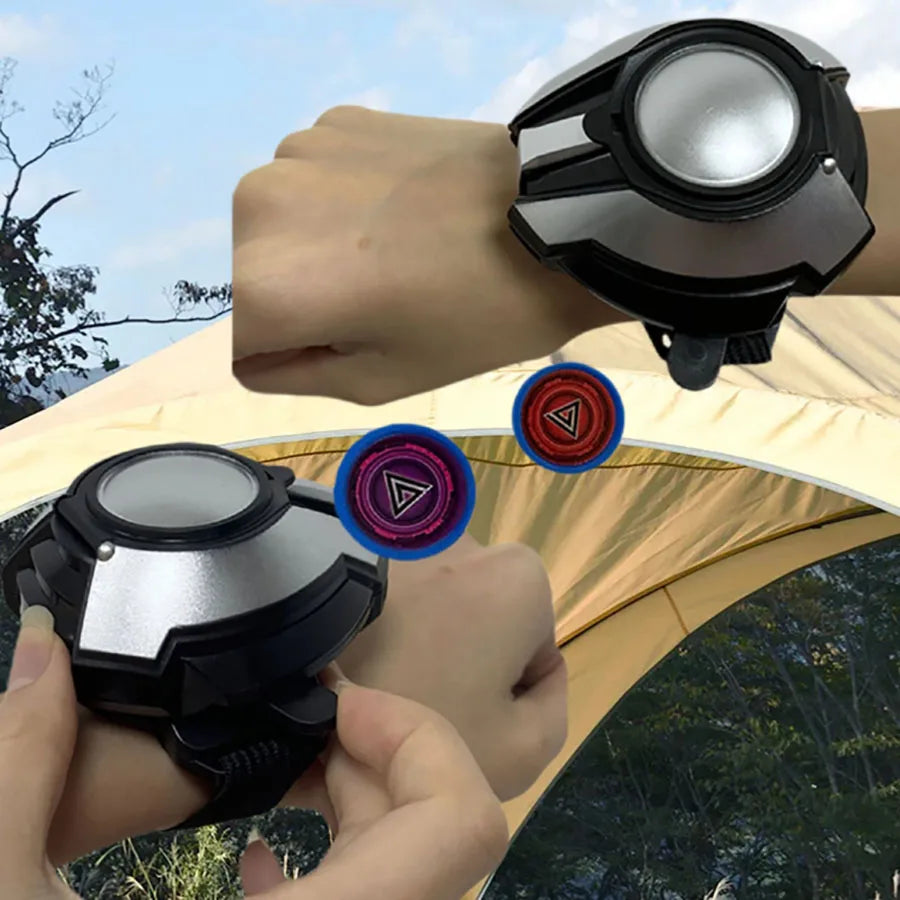 UFO Launcher Chidlren Toy Flying Saucer Shooters Halloween Disk Wristband Prop Boys Cosplay Figure Game Xmas Kids Present Gifts